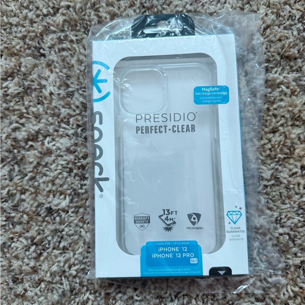 Brand New Speck Presidio Perfect-Clear Case for iPhone 12/12 Pro - Clear